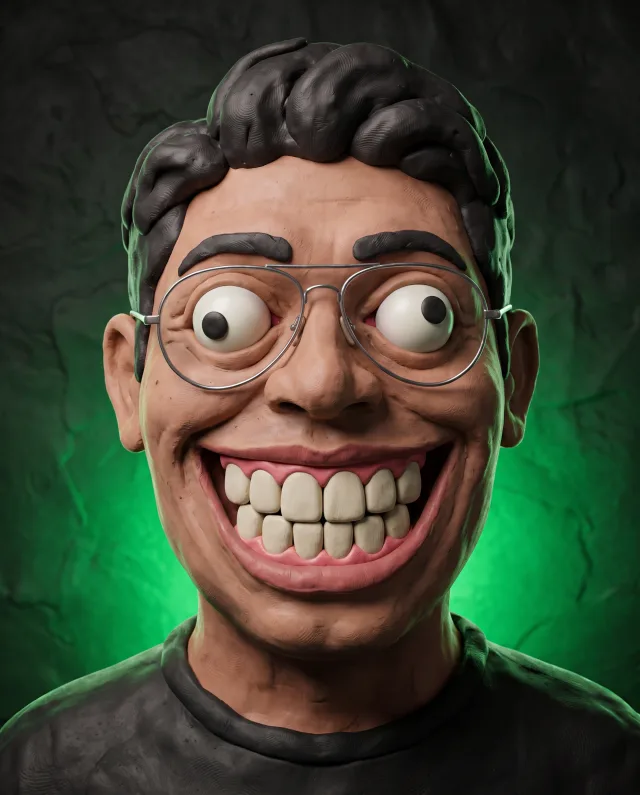 Caricatura de plastilina
